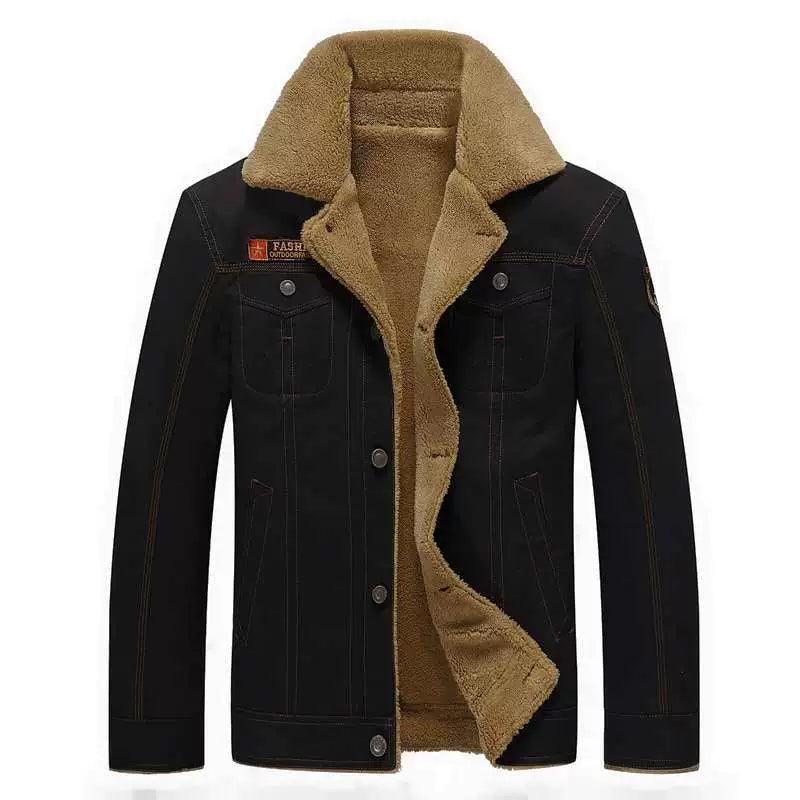 Winter Men’s Jacket – Plus Velvet Thick Cotton Tooling Jacket - ClubOn