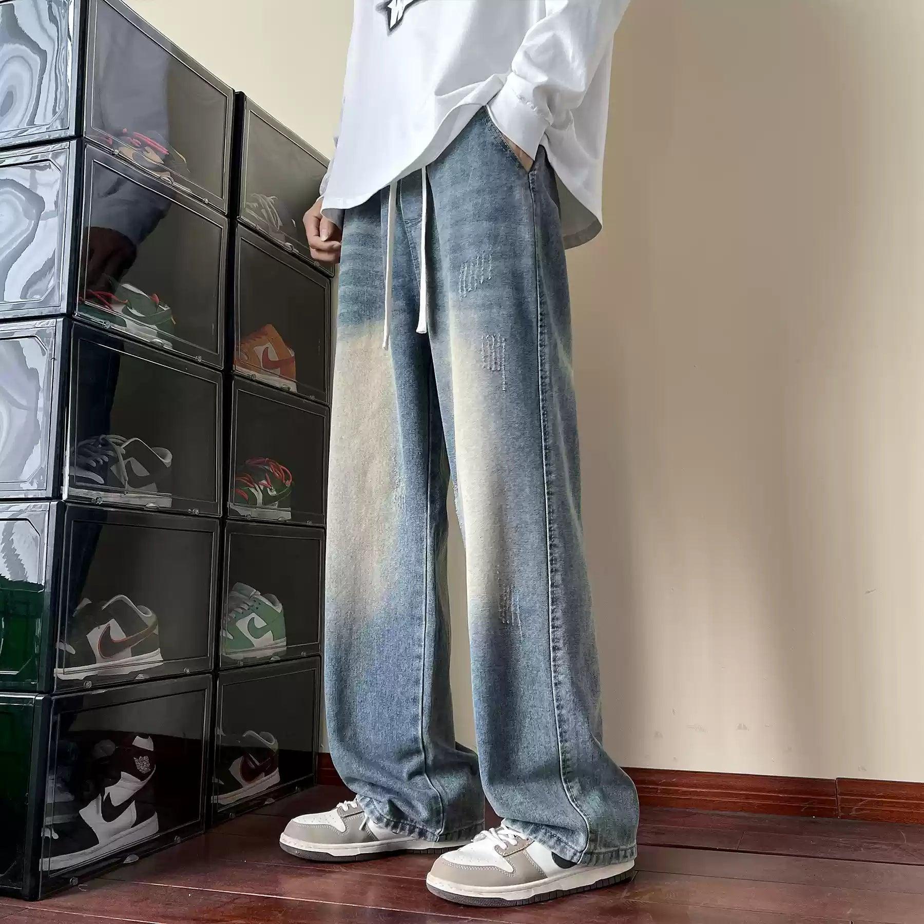 Retro Vibe Denim Pants – High Street Cat Claw Straight Jeans - ClubOn