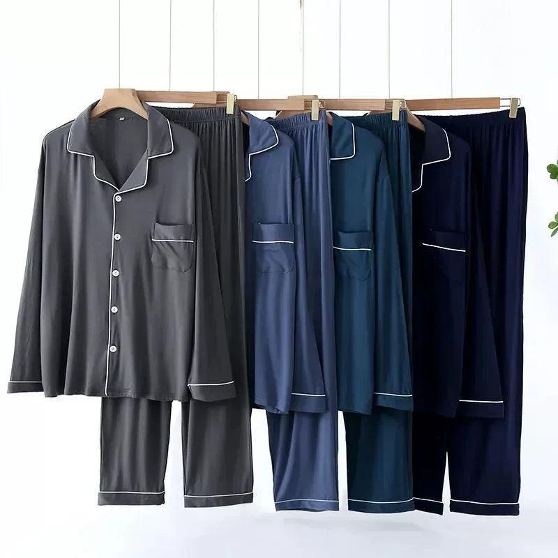 Men's Trouser Pajama Set - Long Sleeve for Spring & Autumn - ClubOn