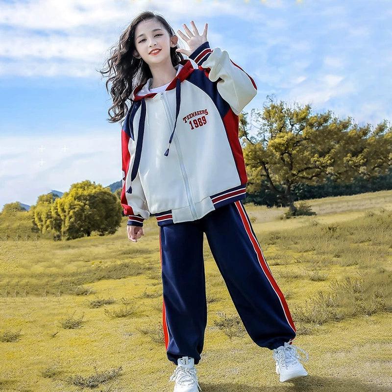 Girls' Plus Velvet Suit – New Autumn & Winter Style for Big Kids - ClubOn