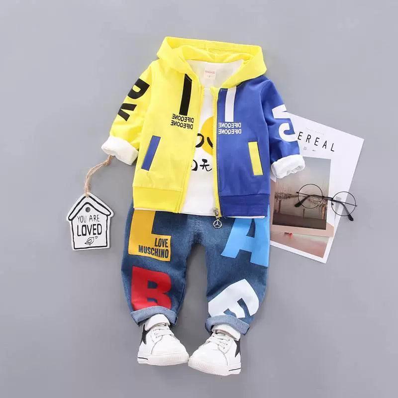 Boys' Jacket, Pants & T-Shirt Set – Stylish Baby Kids Clothes - ClubOn