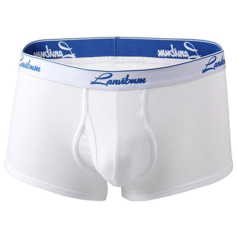 Men's Quick-Drying Cotton Boxer Briefs - Fashionable Mid-Waist, Breathable - ClubOn