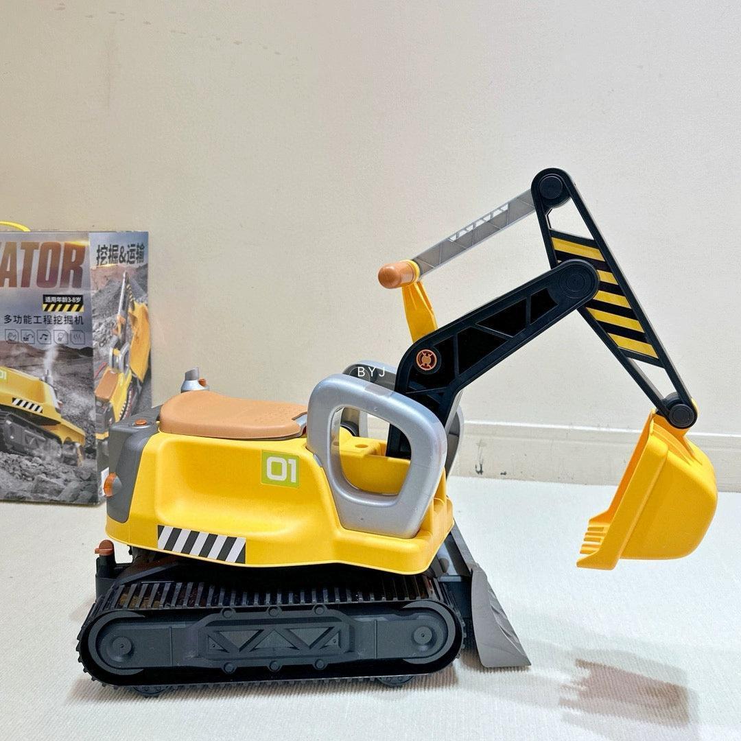 Genuine Little Actor Multifunctional Excavator – Electric Steam Spray & Sliding Forklift Toy - ClubOn