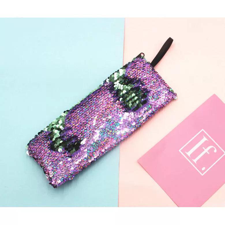 Sequin Pencil Case - Flash Sequin Pen Bag for School Supplies - ClubOn