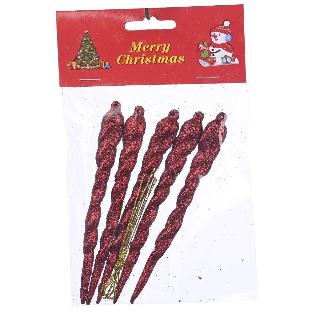Christmas Decoration Supplies - Plastic Icicle Pendant Ornaments - ClubOn