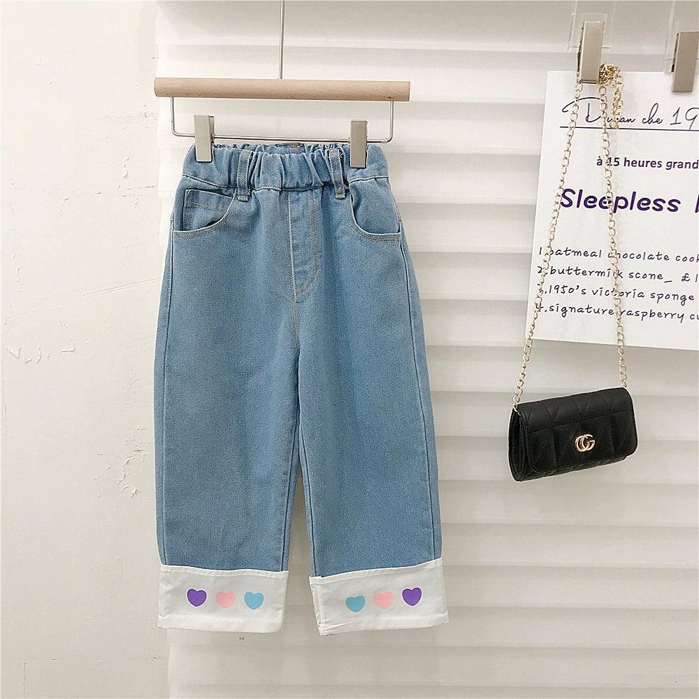 Girls' Spring & Autumn Jeans - Stylish Children's Trousers - ClubOn