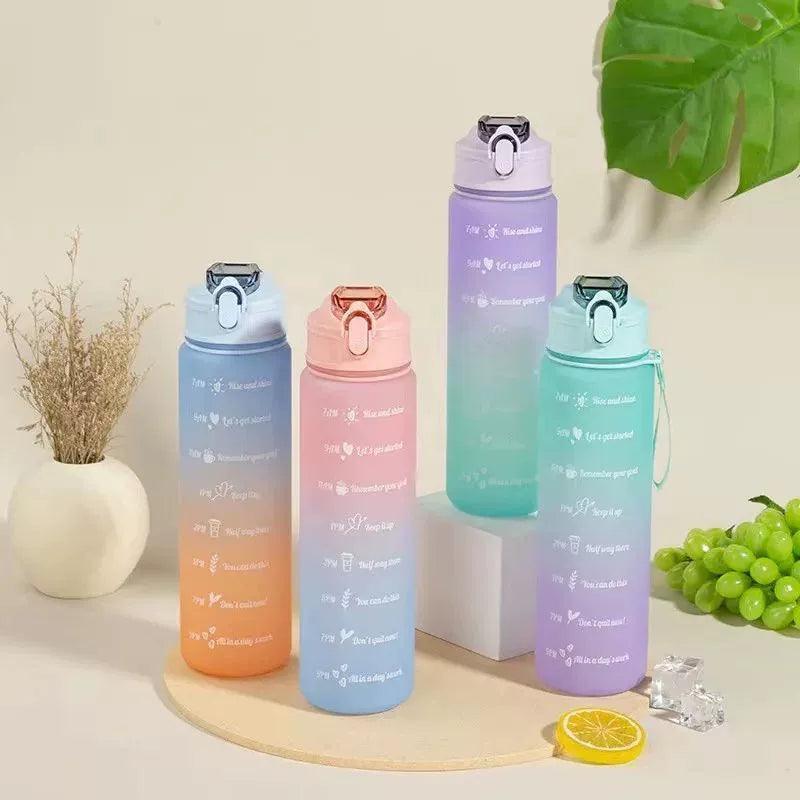 Portable Motivational Sports Water Bottle with Time Marker - ClubOn