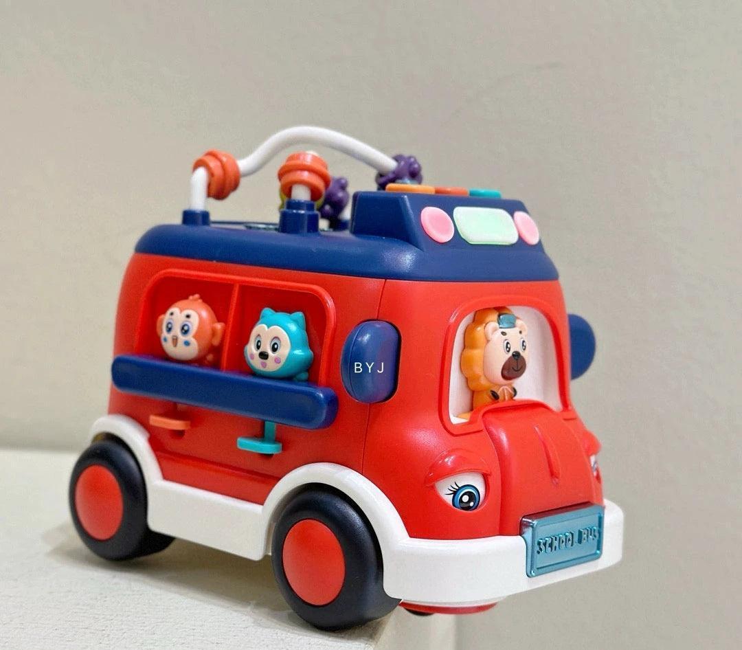 Baby Hexahedron Educational Music Bus Car – Luminous Shape Matching Toy - ClubOn