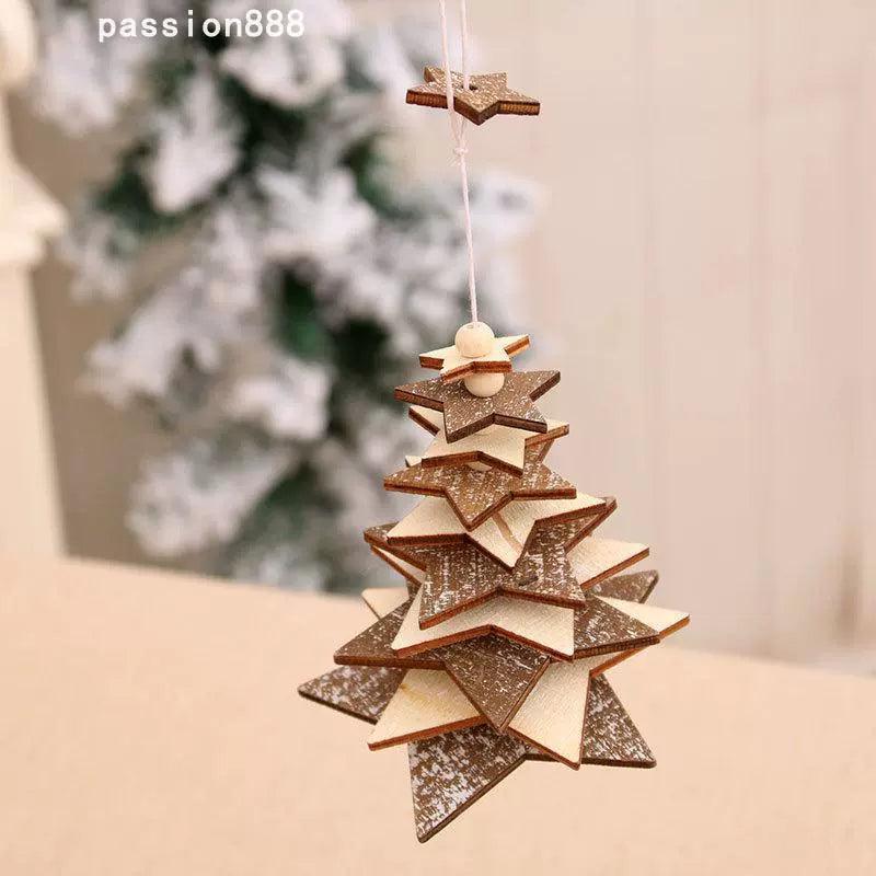 Christmas Decorations - Wooden Bell Pendants for Festive Gifts - ClubOn