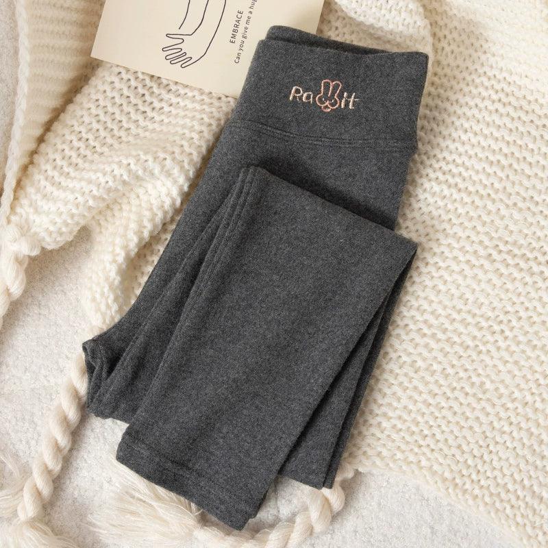 Girls' Plus Velvet Gray Leggings - Autumn/Winter Trousers - ClubOn