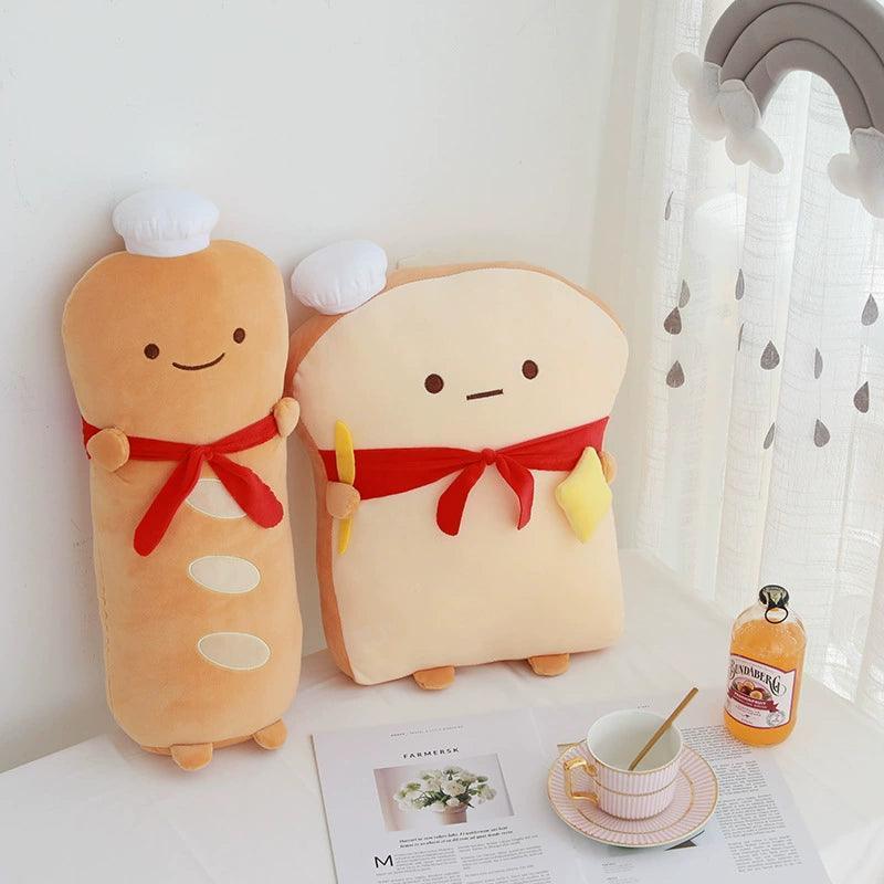 Stuffed Baguette Sliced Bread Pillow - Cute Soft Plushie - ClubOn