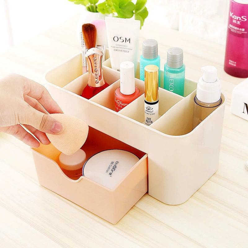 Jewelry & Cosmetics Storage Box with Drawers – Desk & Dressing Table Organizer - ClubOn