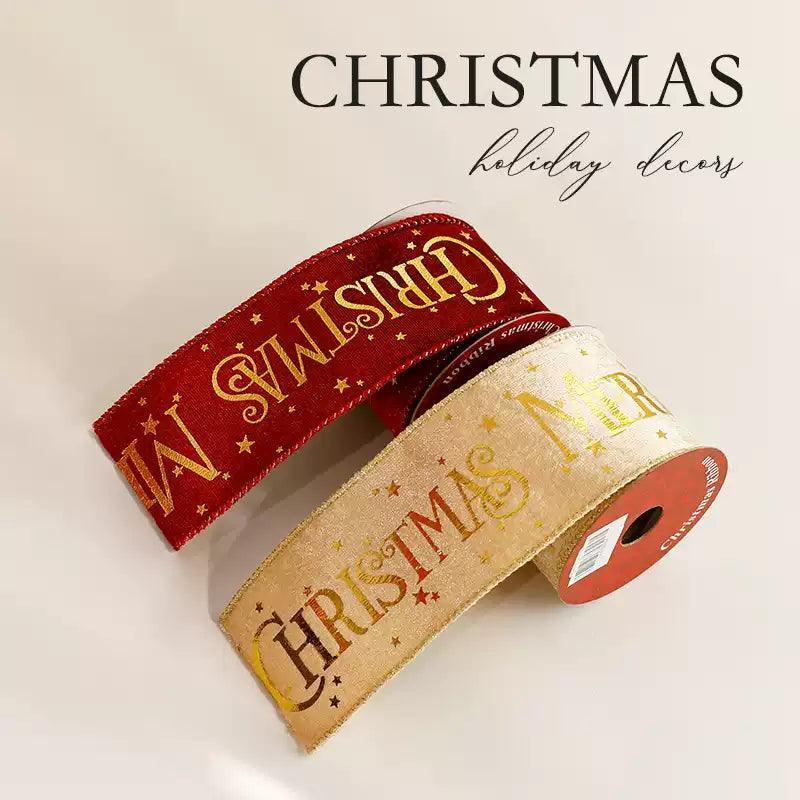 Festive Gold Webbing Christmas Decorations – Stylish Holiday Touch - ClubOn