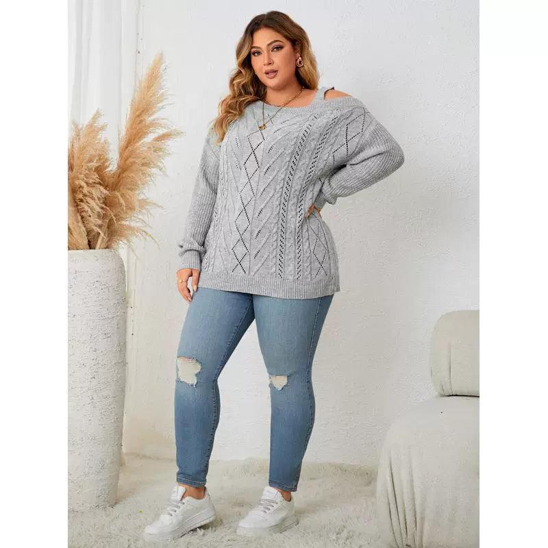 XL-3XL Casual Plus Size Sweater - Fashionable Women's Tops - ClubOn