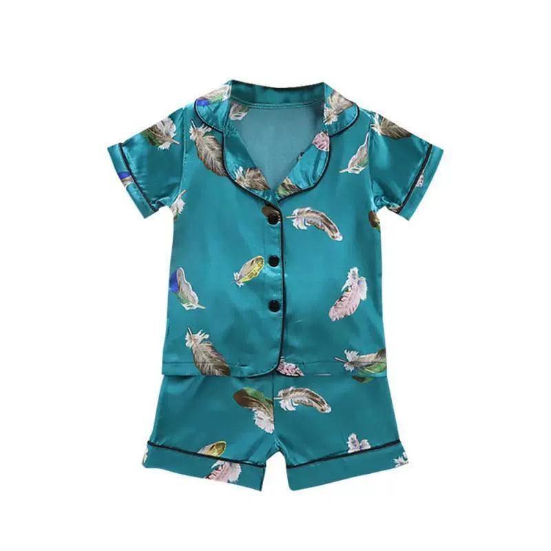 Leopard Silk Satin Pajama Set - Kids' Sleepwear for Boys & Girls - ClubOn