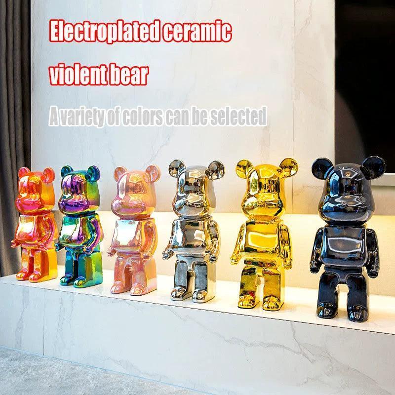 Electroplated Violent Bear Figurine – Bold Home Decoration - ClubOn