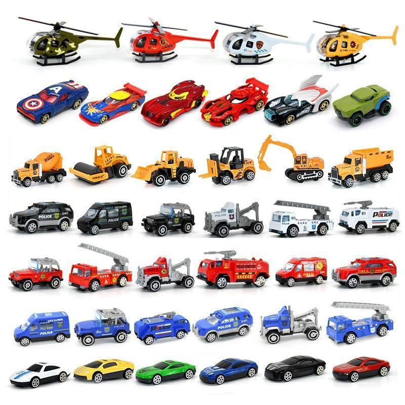 Small Alloy Car Toy Accessories – Engineering & Fire Truck Set - ClubOn