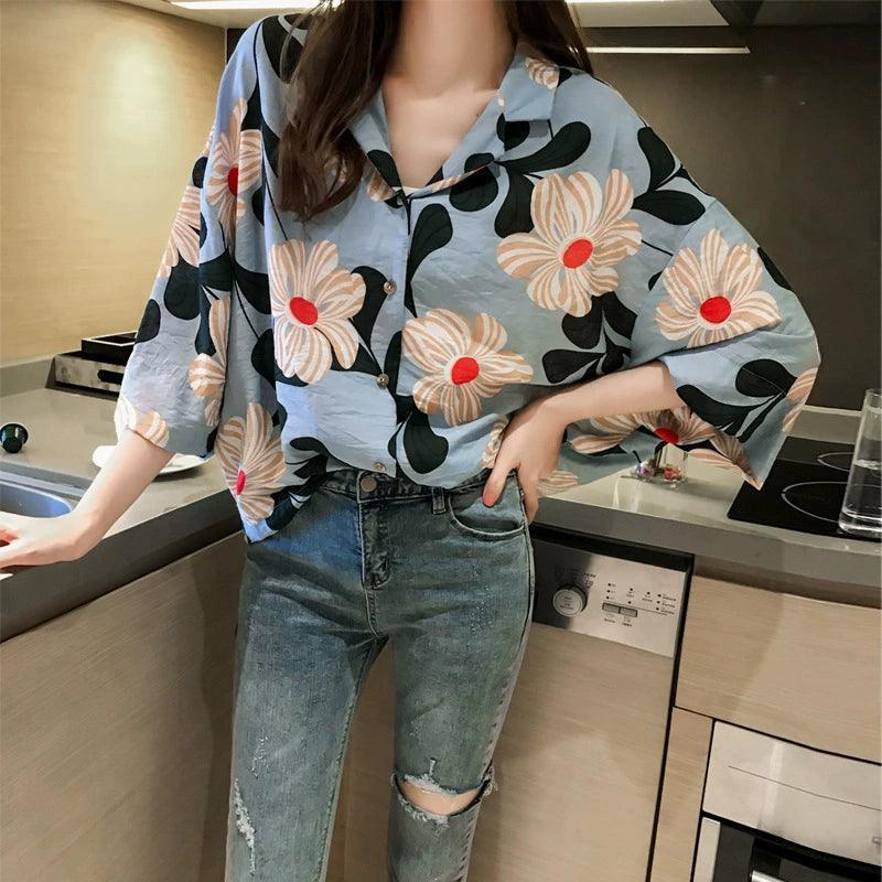Spring Summer Fashion Printed Blouse for Women - ClubOn