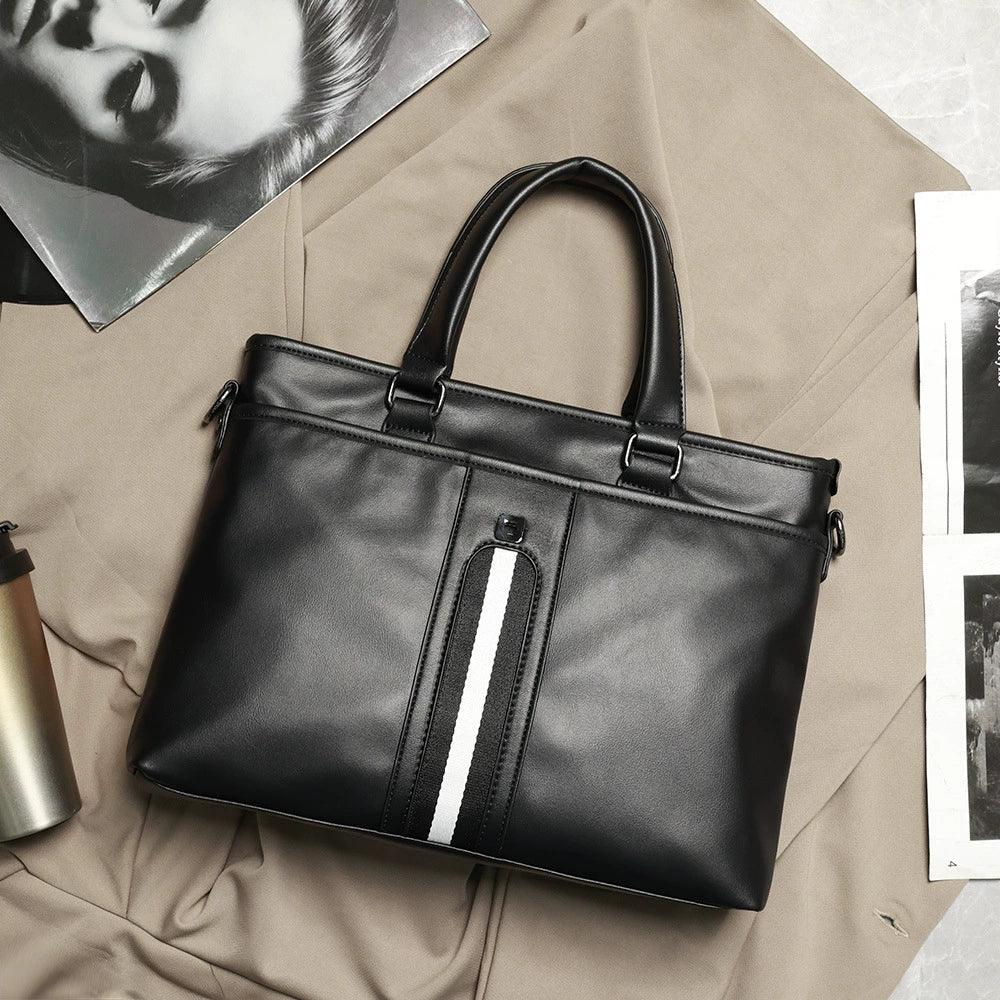 Light Business Men's Handheld Briefcase Horizontal Computer Document Bag - ClubOn