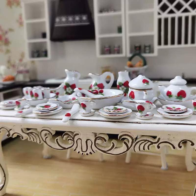 Pocket Story Mini Ceramic Tableware Set – Dollhouse Play Toys - ClubOn