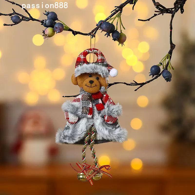 Santa Claus with Bells – Fabric Christmas Tree Decorations - ClubOn