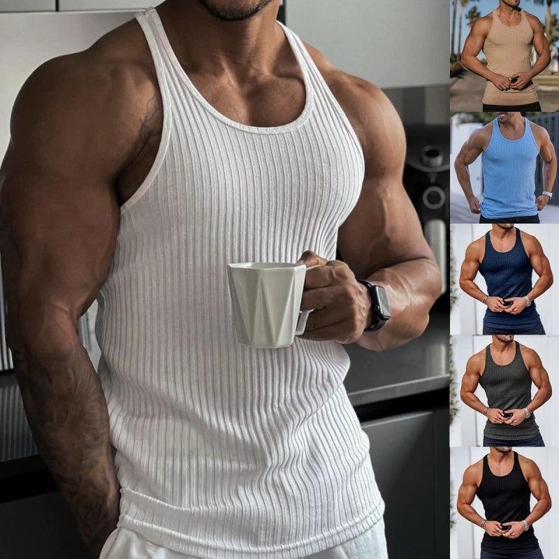Men's Gym Tank Top Vest Shirt Singlet Tops - ClubOn