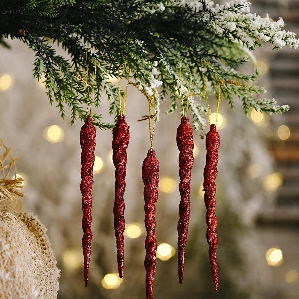 Christmas Decoration Supplies - Plastic Icicle Pendant Ornaments - ClubOn