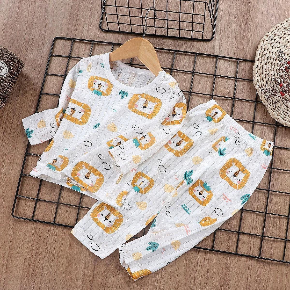 Children's Cotton Pajama Set - Boys' Pants and Top - ClubOn