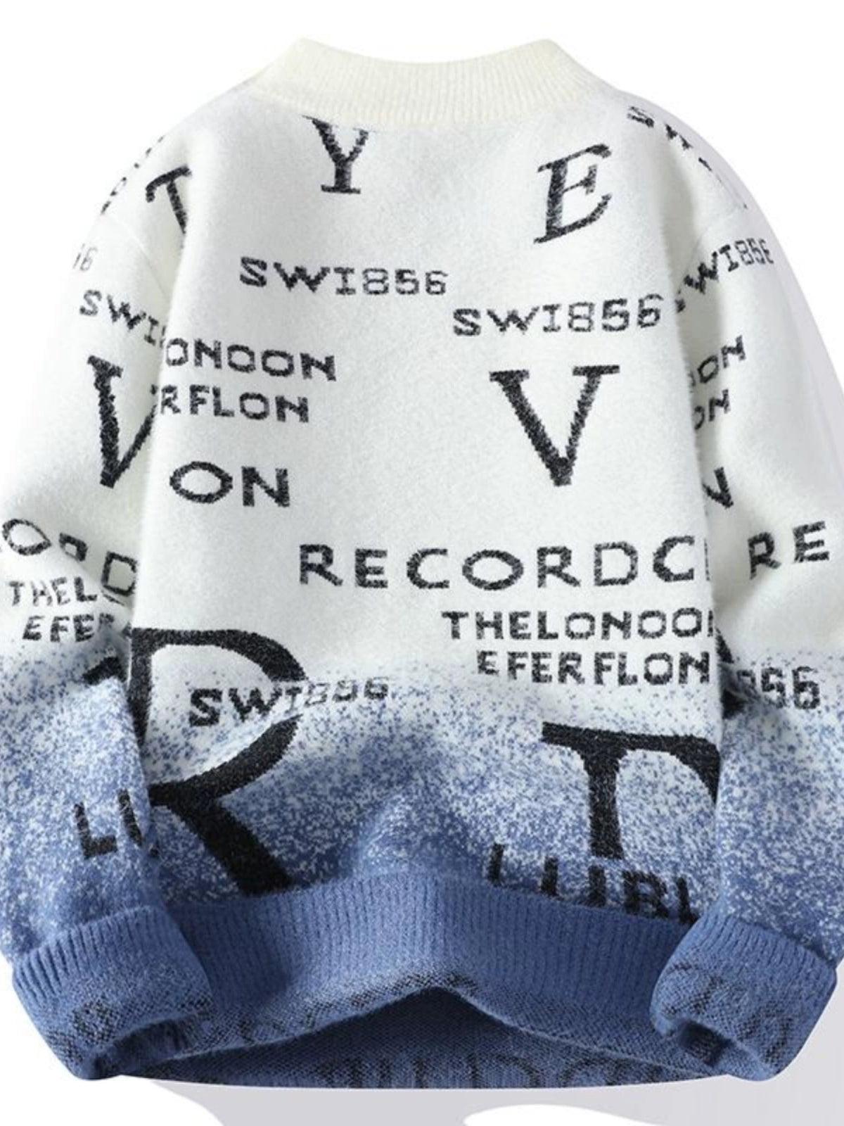 Autumn & Winter Youth Letter Trend Sweater - Imitation Mink Fleece - ClubOn