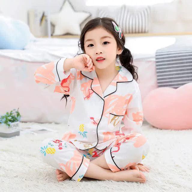 Girls Cartoon Pattern Pajama Sets: Fun & Cozy Nightwear - ClubOn
