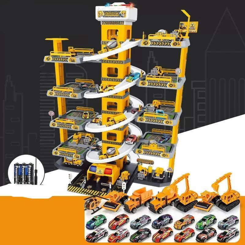 Mulsan Track Car Parking Lot Toy – Fire Rescue Set for Boys - ClubOn