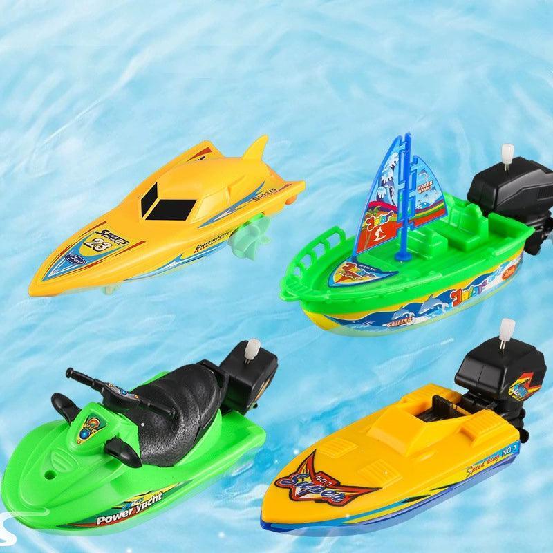 Wind-Up Speed Boat Bath Toy – Fun Shower Toy for Kids - ClubOn