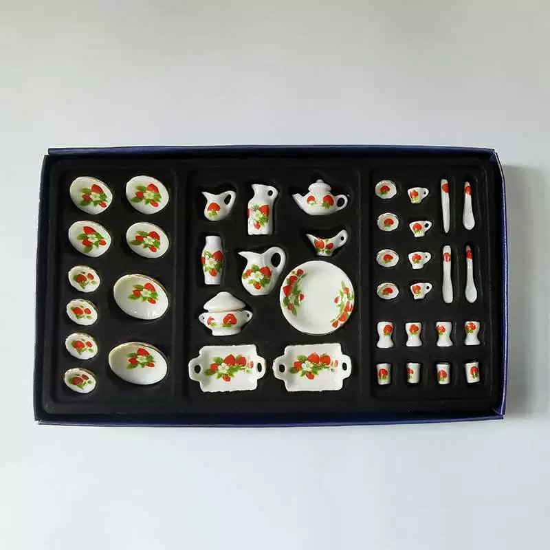 Pocket Story Mini Ceramic Tableware Set – Dollhouse Play Toys - ClubOn