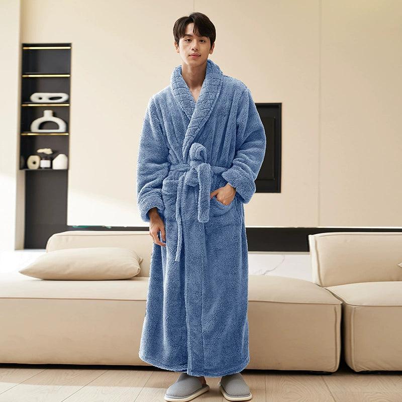 Men’s Sleeping Robes Bathrobes – Thick Large Size Comfort - ClubOn