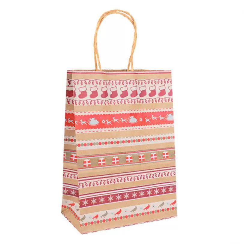 5pcs Kraft Paper Gift Bags – Merry Christmas Candy Bags - ClubOn