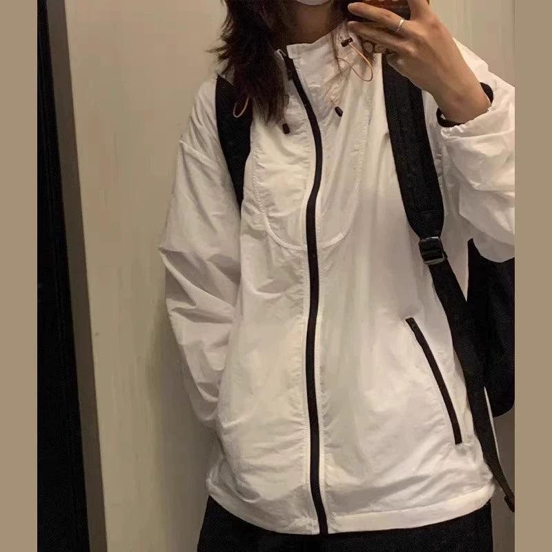 Women's Ice Silk Sun Protection Cardigan Jacket - ClubOn