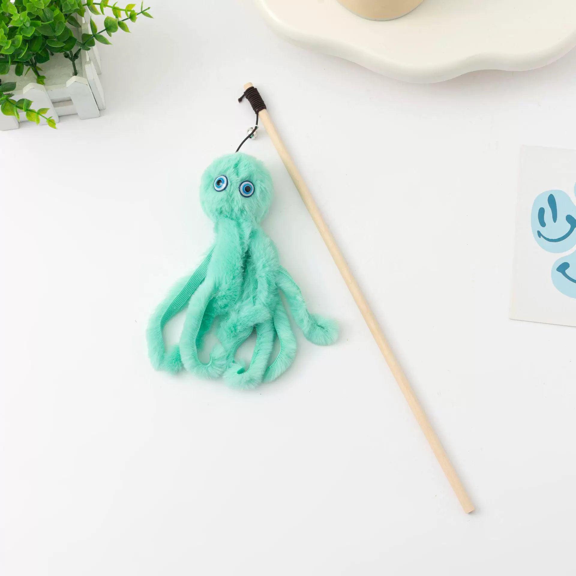 Octopus Plush Cat Toy - Interactive Funny Pet Play Toy - ClubOn