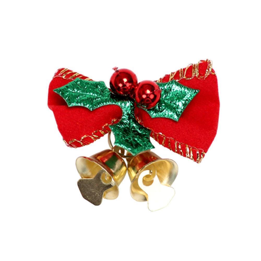 Christmas Bow with Bell | Wreath & Tree Hanging Holiday Decor - ClubOn