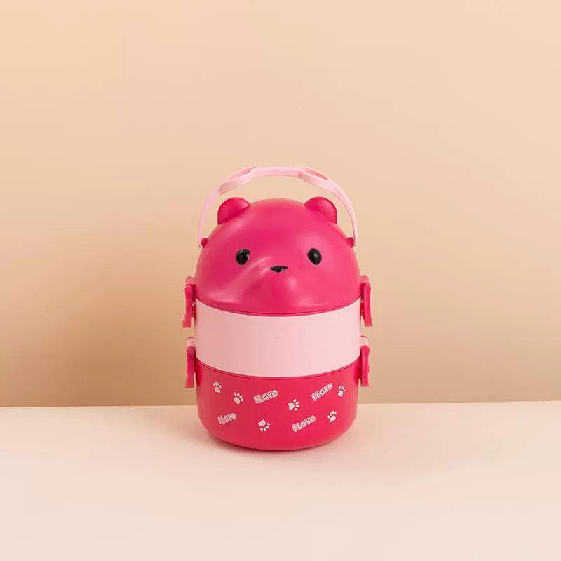 Double-Layer Spectacled Bear Lunch Box for Students & Office Workers - ClubOn
