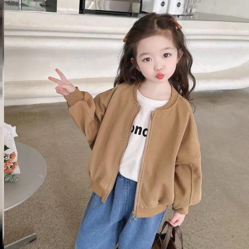 Girls' Spring Baseball Jacket - ClubOn