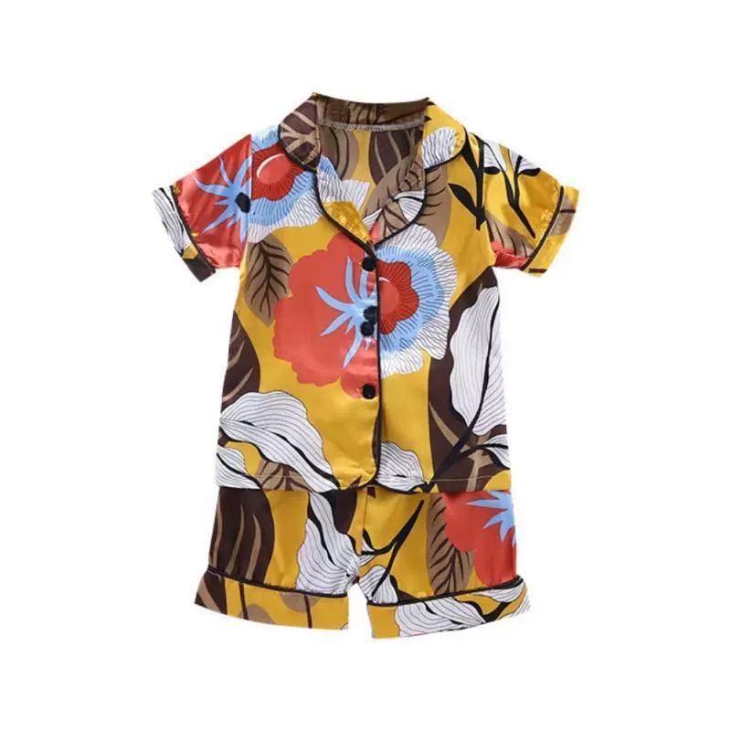 Leopard Silk Satin Pajama Set - Kids' Sleepwear for Boys & Girls - ClubOn