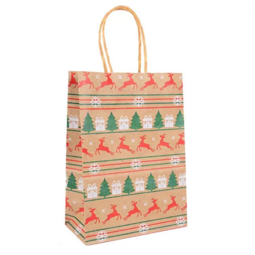 5pcs Kraft Paper Gift Bags – Merry Christmas Candy Bags - ClubOn