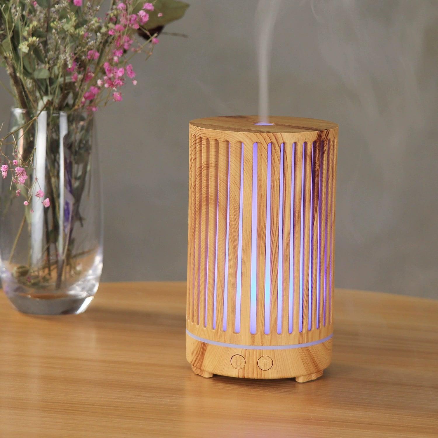 Hollow Ultrasonic Aromatherapy Diffuser – Colorful Night Light & Essential Oil Atomizer - ClubOn