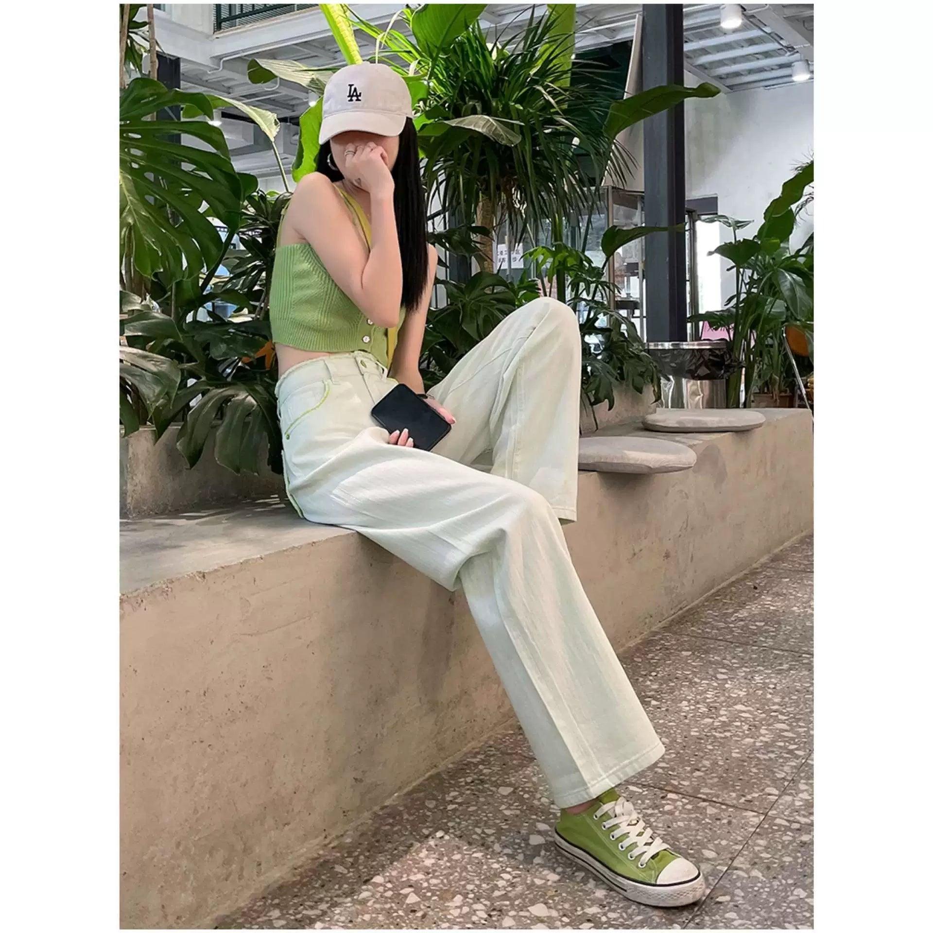 Women's Light-Colored Tencel Wide-Leg Jeans - ClubOn