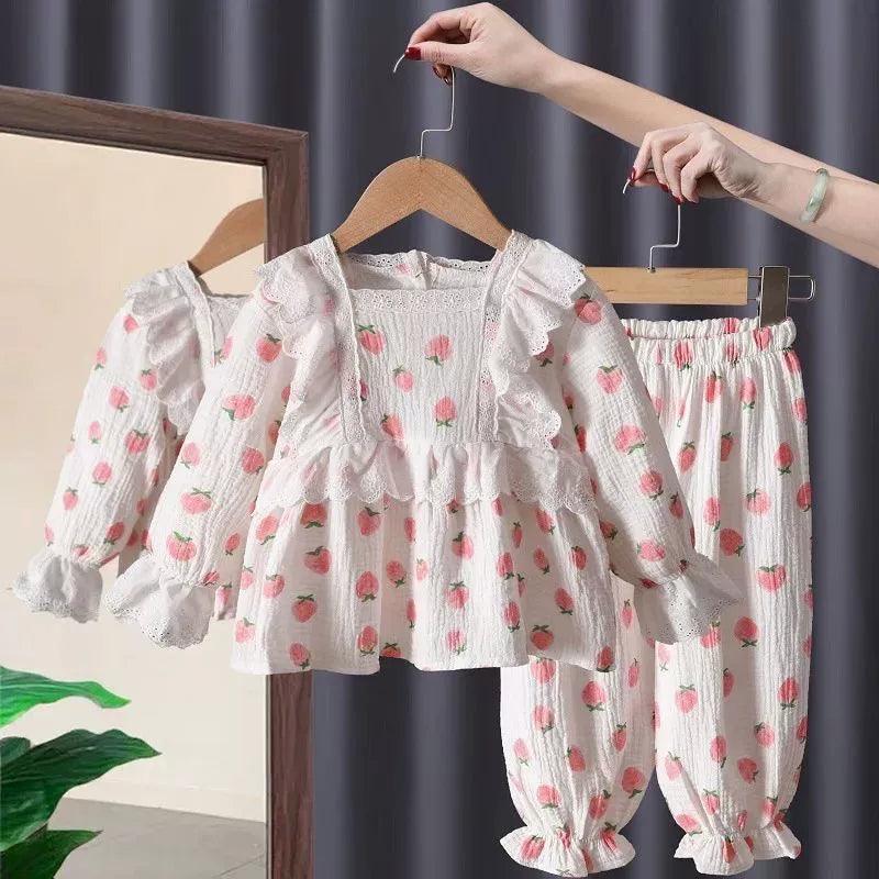 Girls' Long Sleeve Pajamas 12M-6Y - Spring & Autumn Comfort - ClubOn