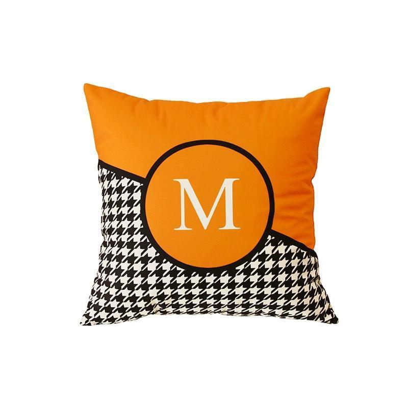 Nordic Orange Pillowcase – Luxury Sofa & Backrest Cushion Cover - ClubOn