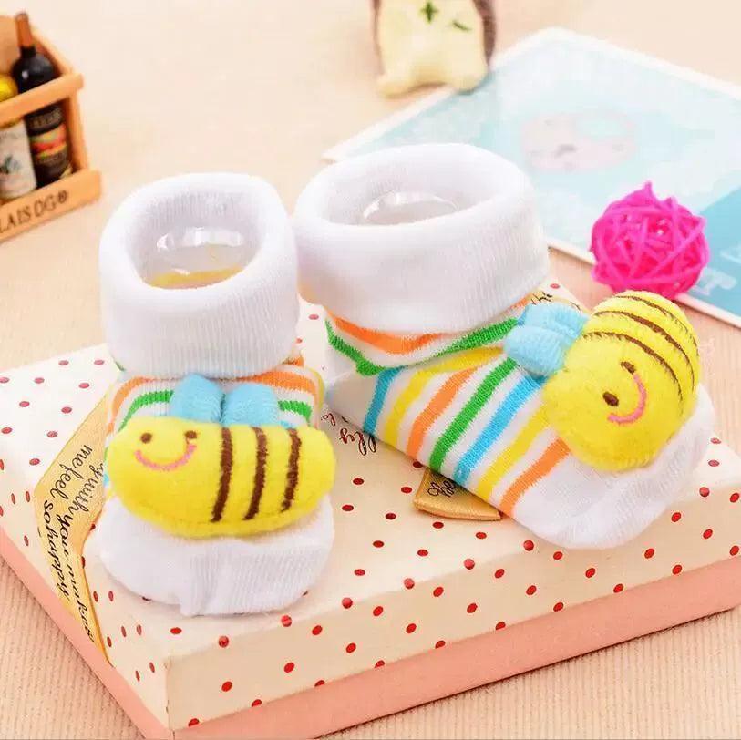 Baby Socks Toy Slippers – Newborn Accessories for Boys & Girls - ClubOn