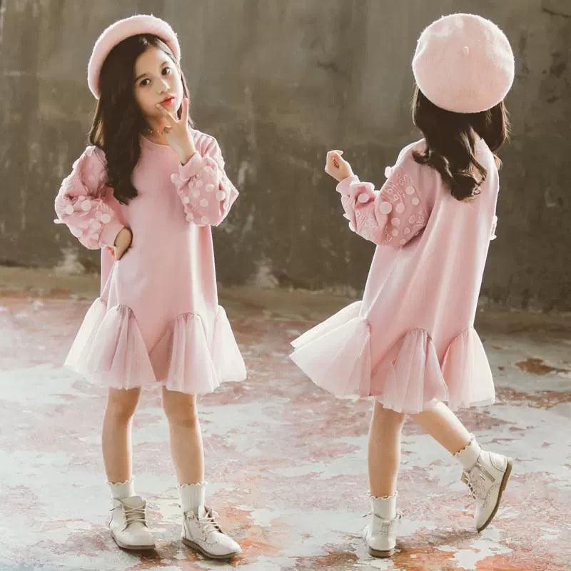 New Girls Fashion Dress – Cotton Spring & Autumn Dresses for Kids - ClubOn