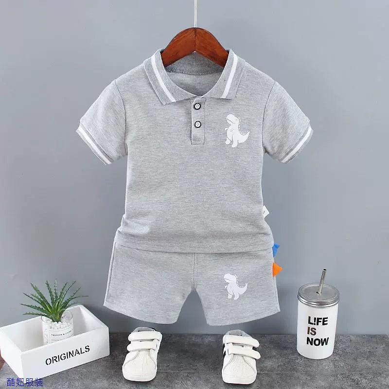 Baby Boys Summer Two-Piece Set - Short Sleeve T-Shirt & Shorts - ClubOn