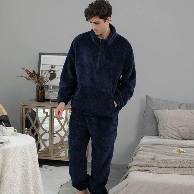 Women's Pajama Set Warm Flannel Sleepwear Homewear Set - ClubOn